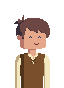 A character in the Blocky style